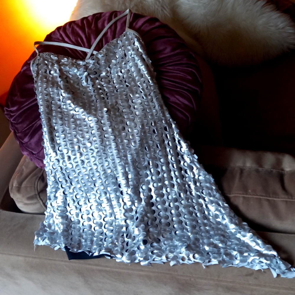Silver bathing suit